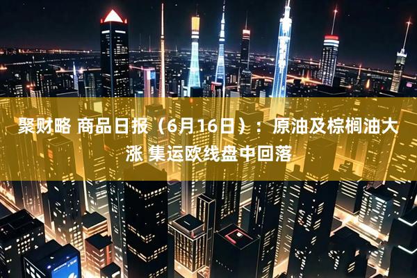 聚财略 商品日报（6月16日）：原油及棕榈油大涨 集运欧线盘中回落
